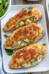 Healthy Pesto Stuffed Chicken Breast