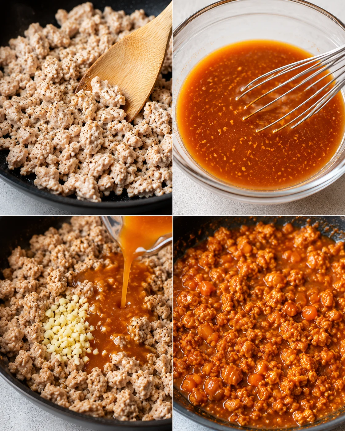 Steps to make quick and flavorful orange ground chicken in under 25 minutes.