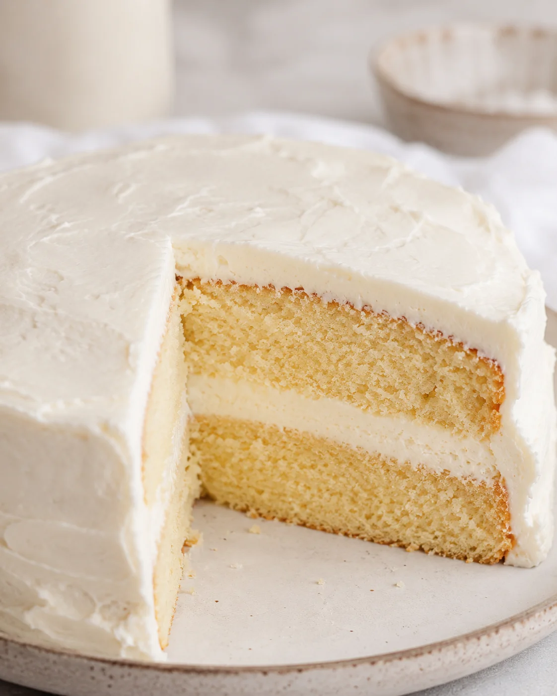 Delicious, fluffy vanilla cake with creamy frosting, perfect for any occasion.